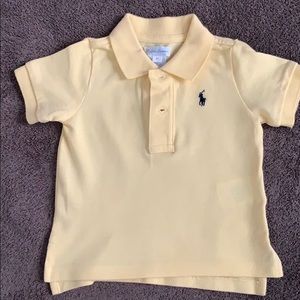 Yellow textured RL Polo w/ Blue Logo 🎉